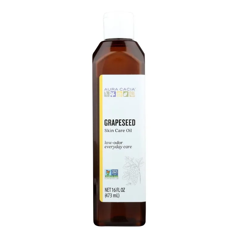 Óleo Para Cuidados Com A Pele Aura Cacia Grapeseed 473ml