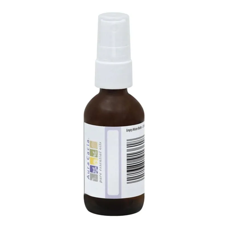 Garrafa Vazia De Senhor Âmbar Com Rótulo Writeable 2 Oz Por Aura Cacia