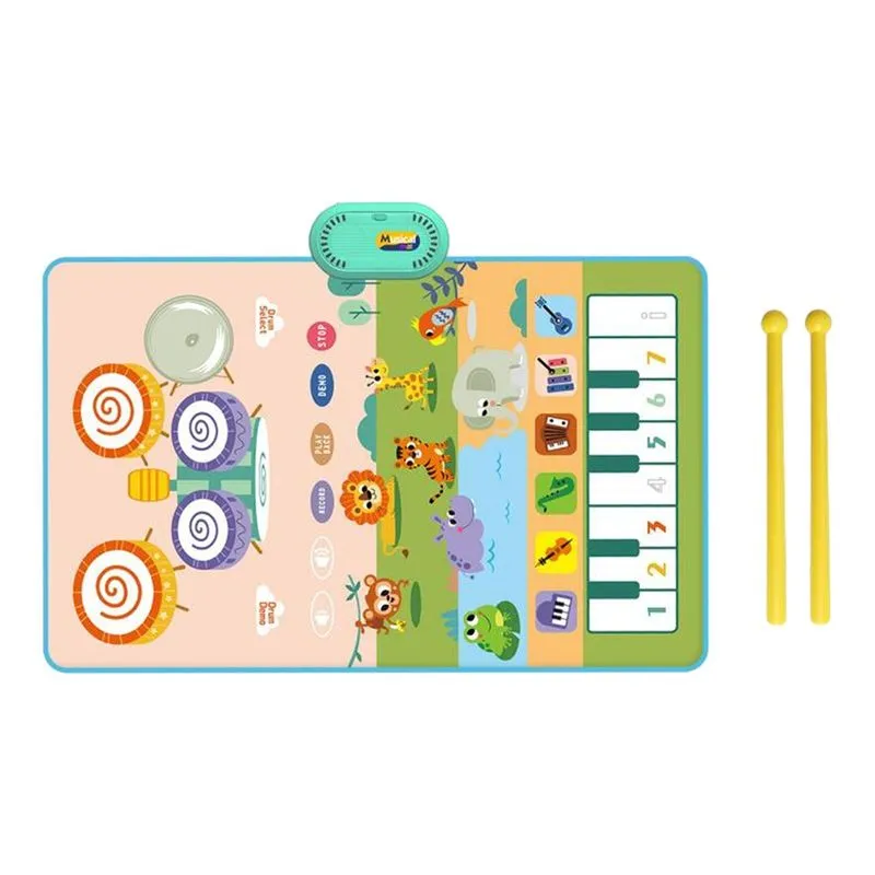 Tapete De Piano Musical Para Bebê Tapete De Piano E Tapete De Bateria Com 6