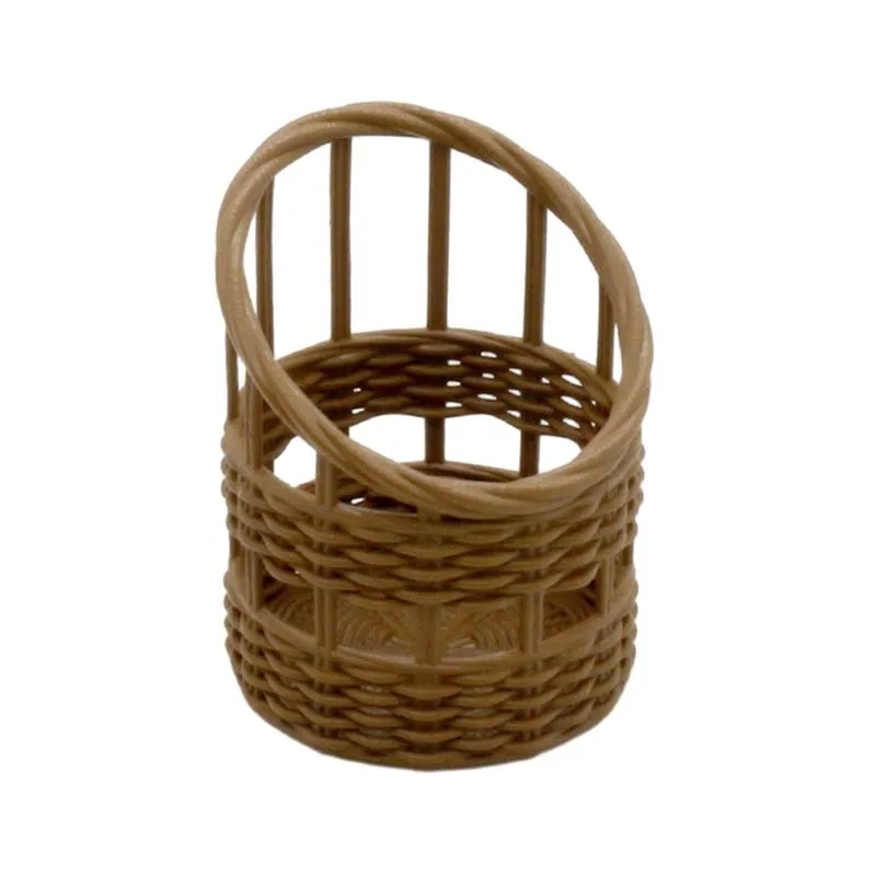 Cesta De Doces Para Casa De Bonecas 1/6 1/8 Cesta De Tecido Em Miniatura Para