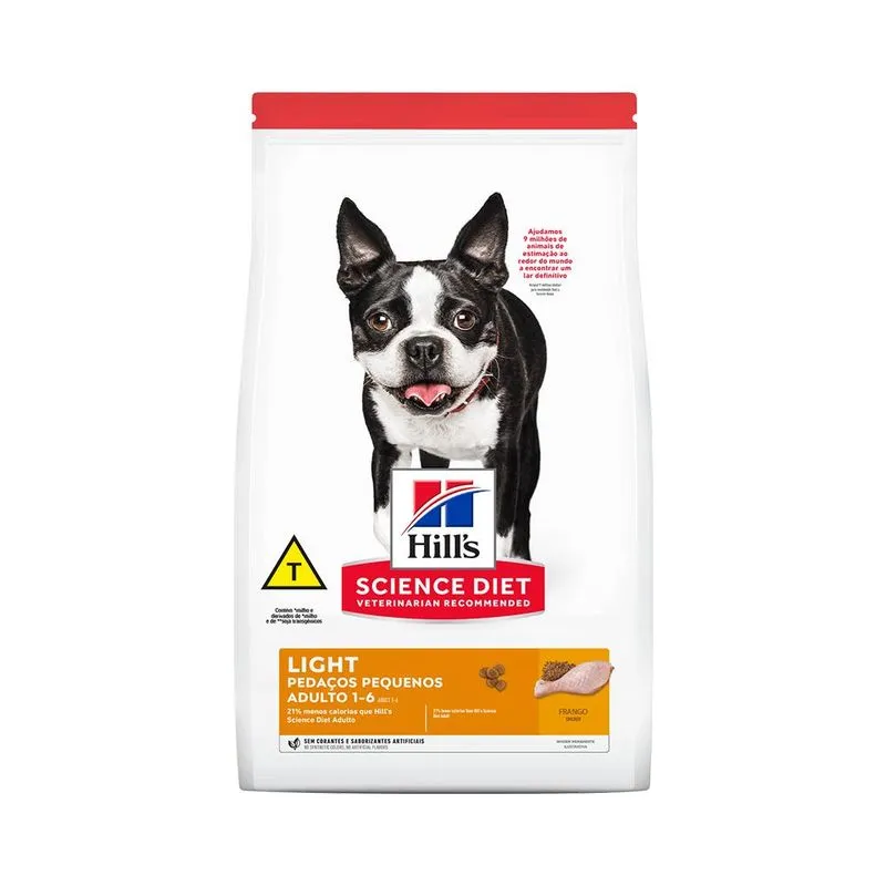 Ração Hill's Science Diet Light Pedaços Pequenos para Cães Adultos 2,4kg