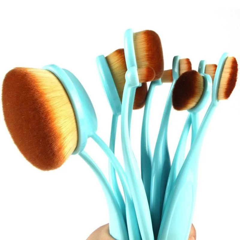 Conjunto De Pincéis De Maquiagem Beautycoco Oval Toothbrush Foundation
