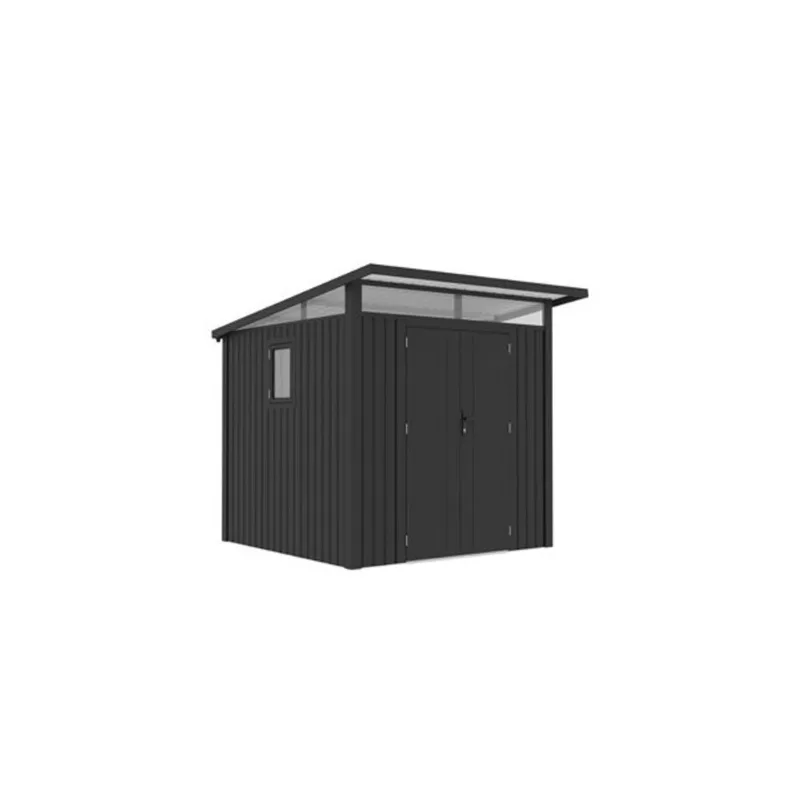 Gazebo Penguin Arvada Heavy-Duty Metal Shed 7.4 x 8.2-ft - Dark Grey