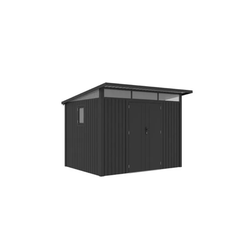 Gazebo Penguin Arvada Heavy-Duty Metal Shed 9.5 x 8.2-ft - Dark Grey