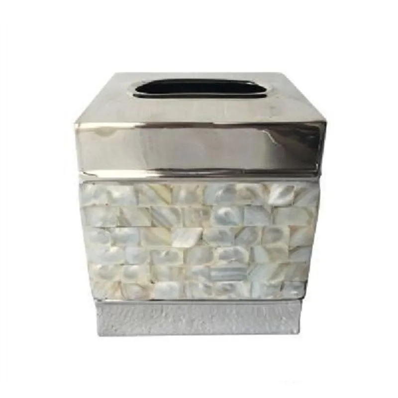 Porta Lenços De Aluminio Em Madreperola Amarelo