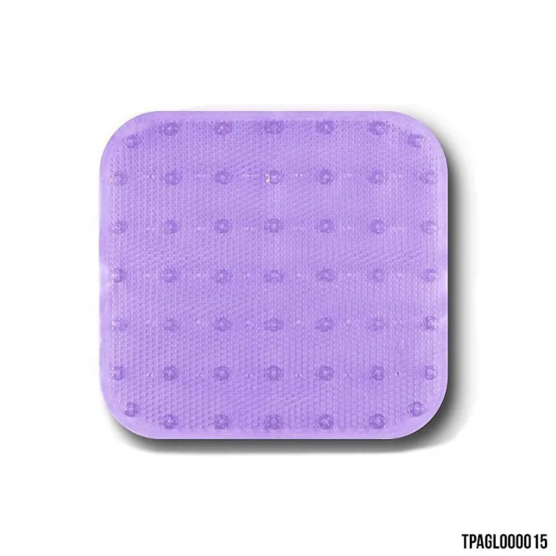 Tapete para Box de Banheiro Antiderrapante Lilás 43x45cm