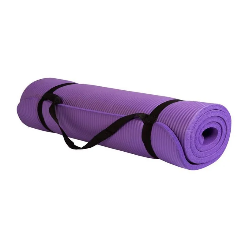 Colchonete Tapete Yoga Mat Pilates Ginástica 10mm Com Fita