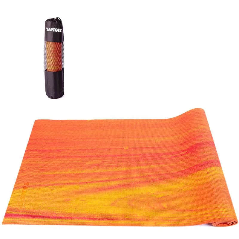 Tapete Yoga Mat Pilates em PVC Ecológico 6mm Rainbow Yangfit ÚNICO / Laranja