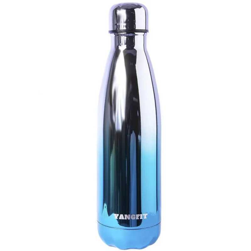 Garrafa Térmica Squeeze Aço Inox 500ml Yangfit ÚNICO / Azul