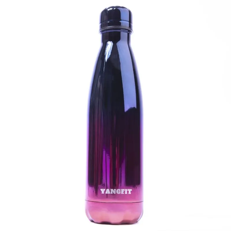 Garrafa Térmica Squeeze Aço Inox 500ml Yangfit ÚNICO / Rosa