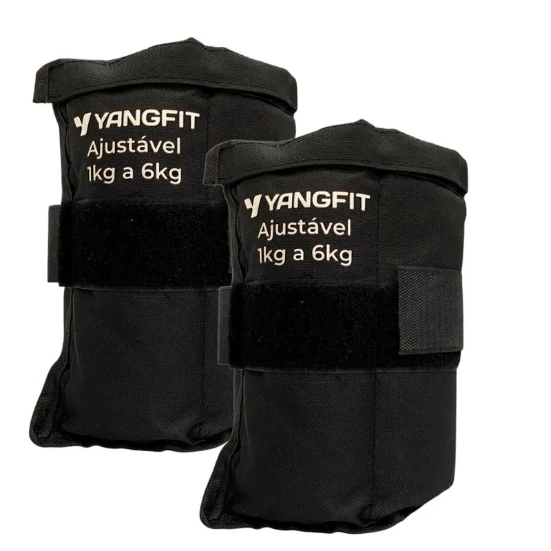 Caneleira Peso Ajustável Tornozeleira 1 A 6kg Yangfit – Par