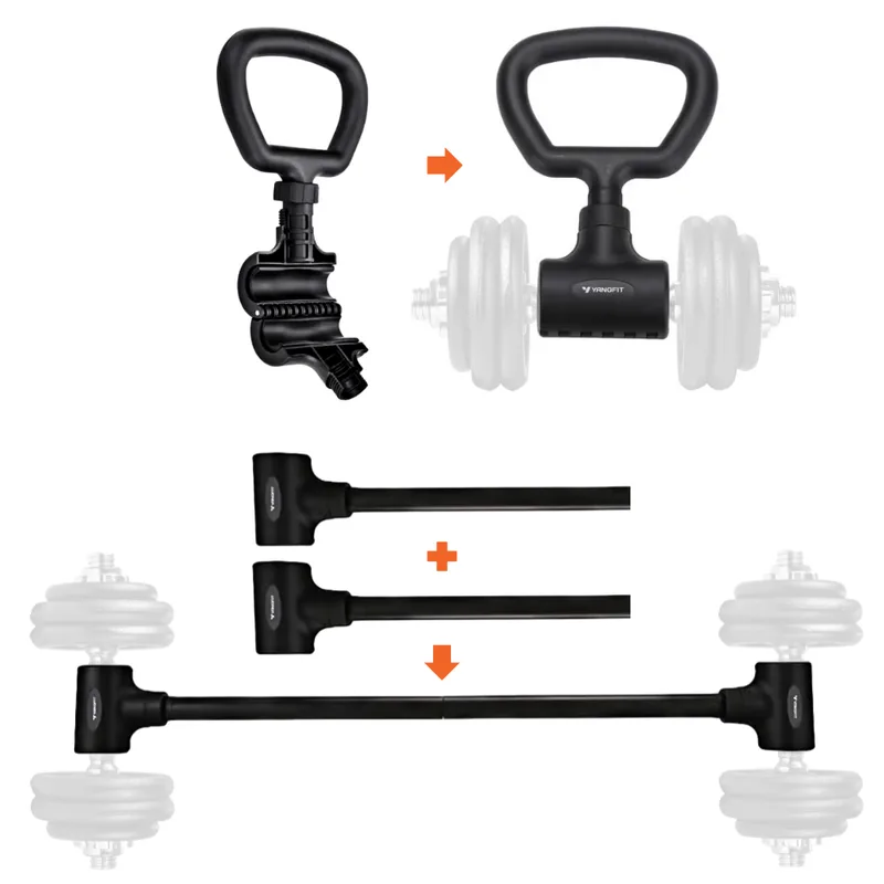 Kit Barra Supino Com Alça Para Kettlebell Com Ajuste Rápido