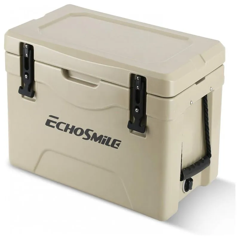 Cooler Caixa Termica Portatil 35 Litros Com Porta Copos, Echosmile Lcl033kr, Bege