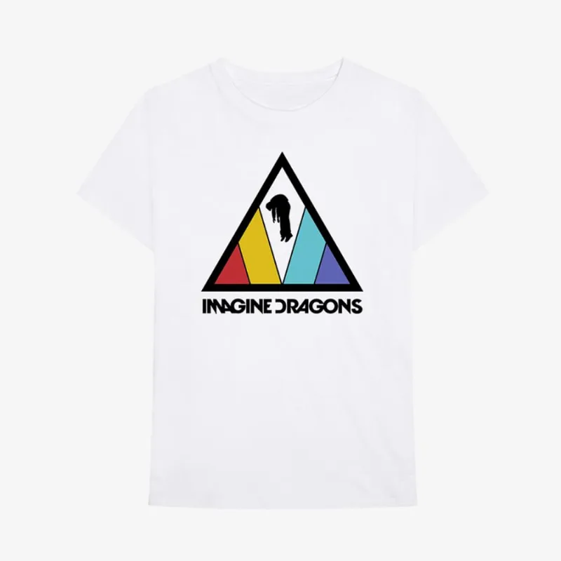 Camiseta Imagine Dragons - Triangle Logo G | Branca