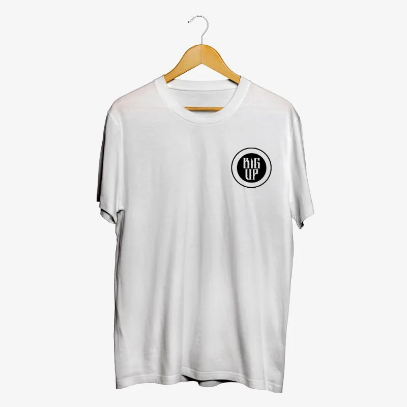 Camiseta Big Up - Represa - Branca (estampa frente e verso) P | Branca