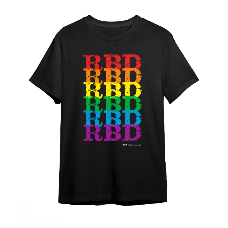 Camiseta RBD - RBD COLORS LOGO - Preta P | Preta