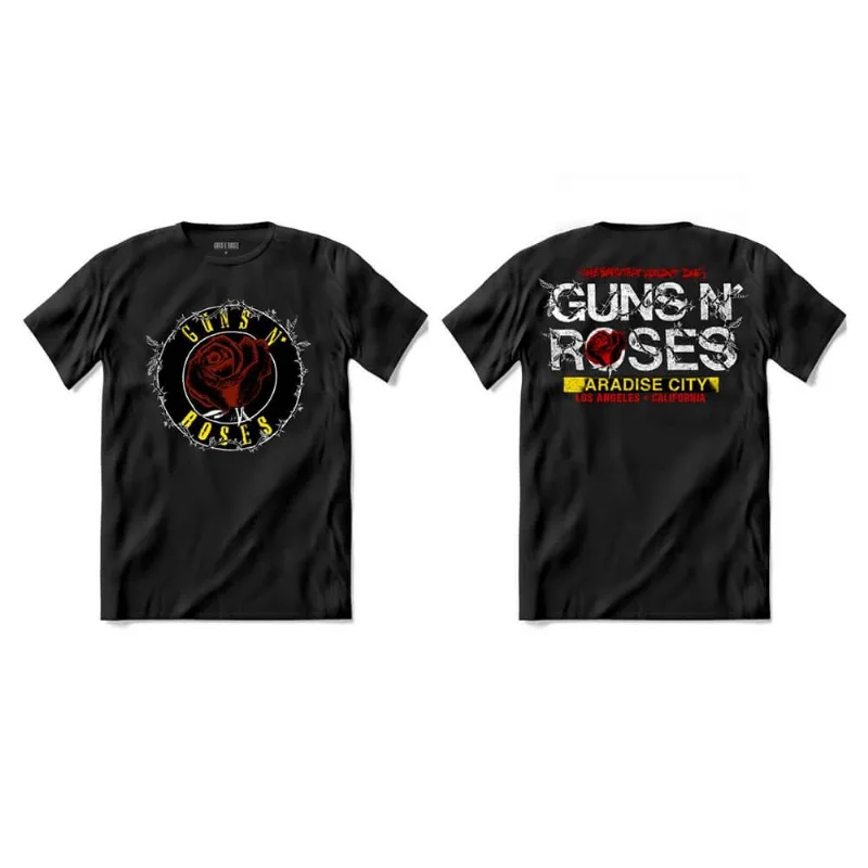 Camiseta Guns N Roses - Paradise City Tee (Frente e Verso) GG | Preta