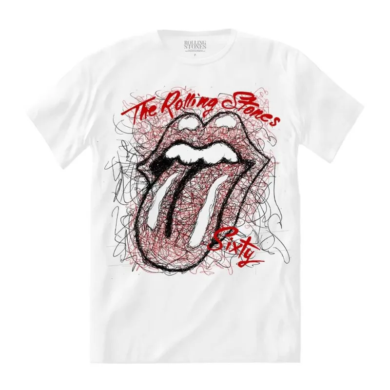 Camiseta The Rolling Stones - 60 SCRIBBLE G | Branca