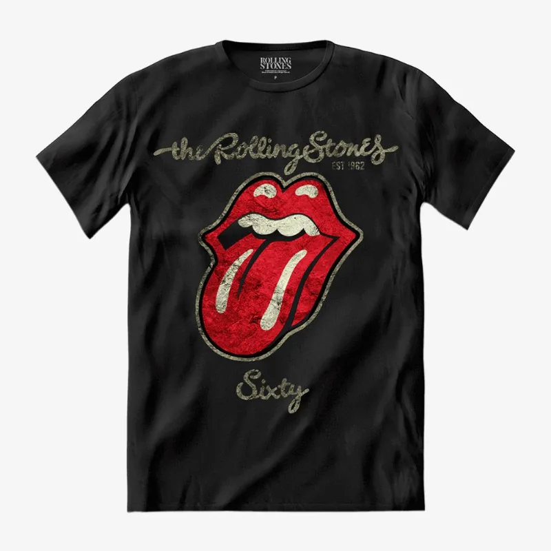 Camiseta The Rolling Stones - 60 PLASTERED TONGUE - Preta M | Preta