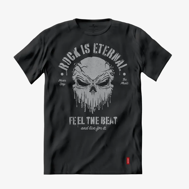 Camiseta Rock Is Eternal - Preta (Frente) G | Preta