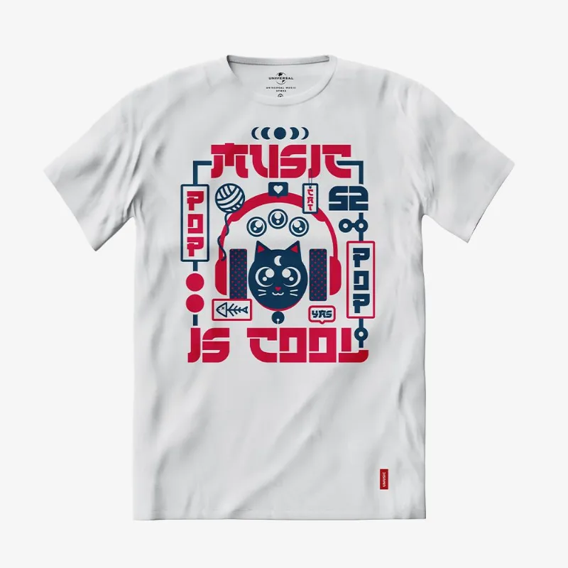 Camiseta Vários Artistas - Music Is Cool - Branca G | Branca