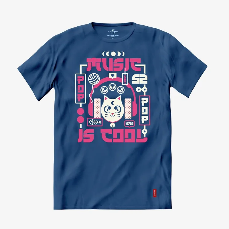 Camiseta Vários Artistas - Music Is Cool - Azul G | Azul