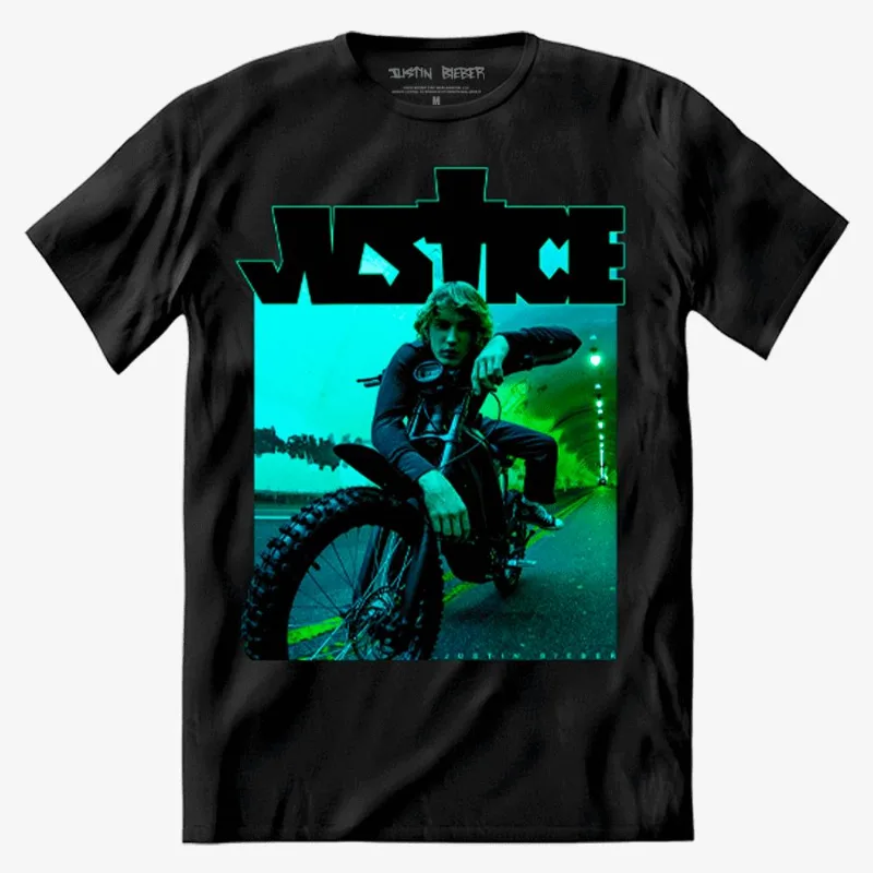 Camiseta Justin Bieber - Justice Photo Bike GG | Preta