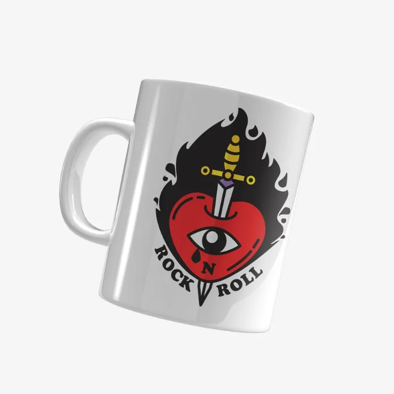 Caneca Vários Artistas - Rock Tattoo Cerâmica 360ml | Branca