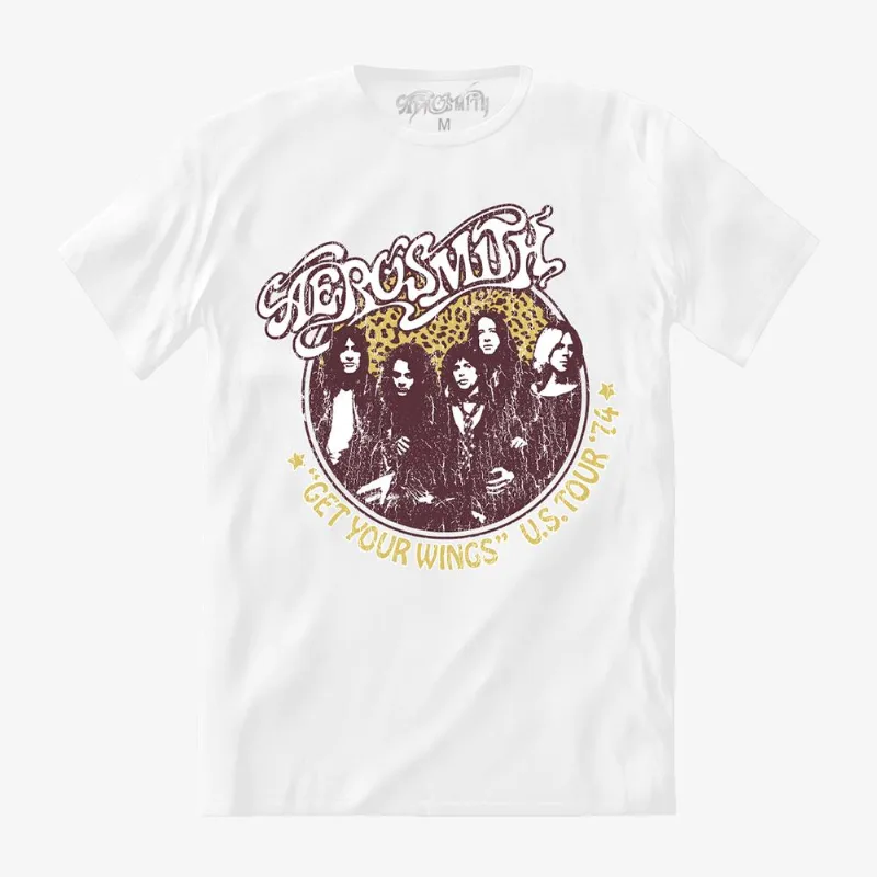Camiseta Aerosmith - Wings 74 G | Branca