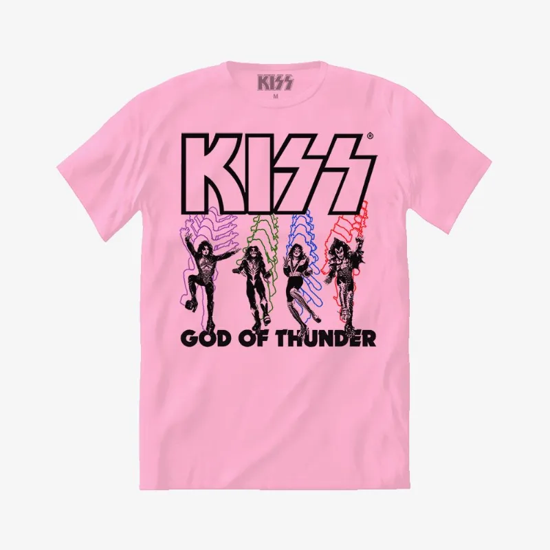 Camiseta Kiss - God Of Thunder Pink Tee GG | Rosa