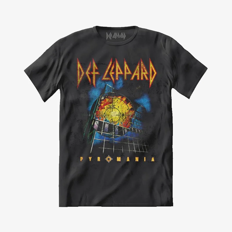 Camiseta Def Leppard - Pyromania Rock Till You Drop S/S GG | Preta Estonada