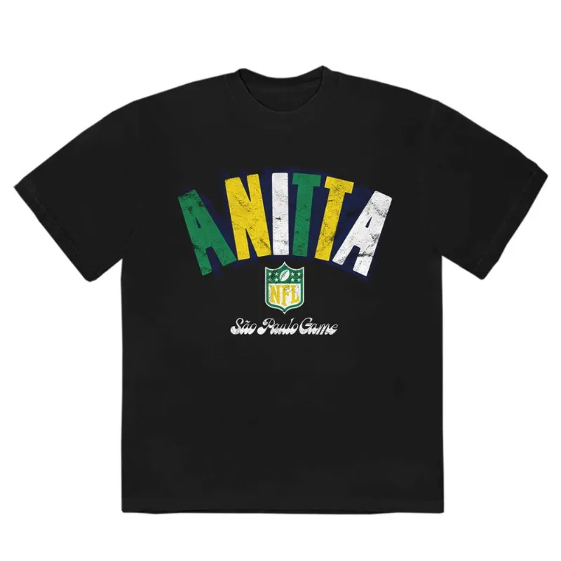 Camiseta Anitta - Anitta x NFL Lose Ya Breath GG | Preta