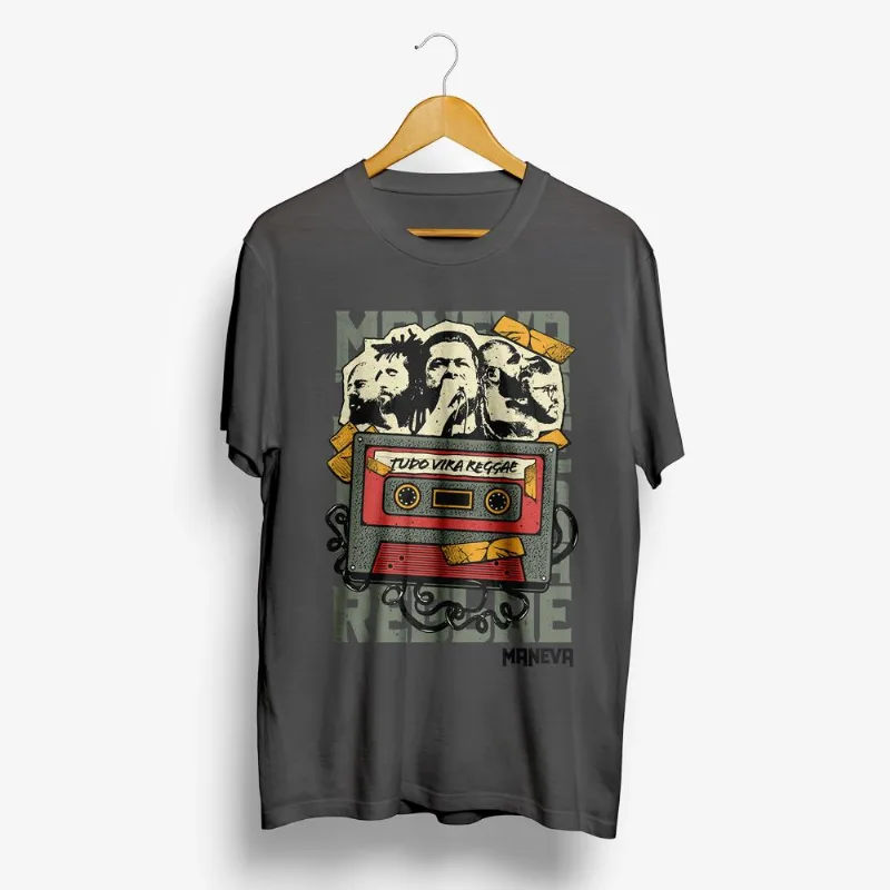 Camiseta Maneva - Tudo Vira Reggae - Cinza M | Cinza