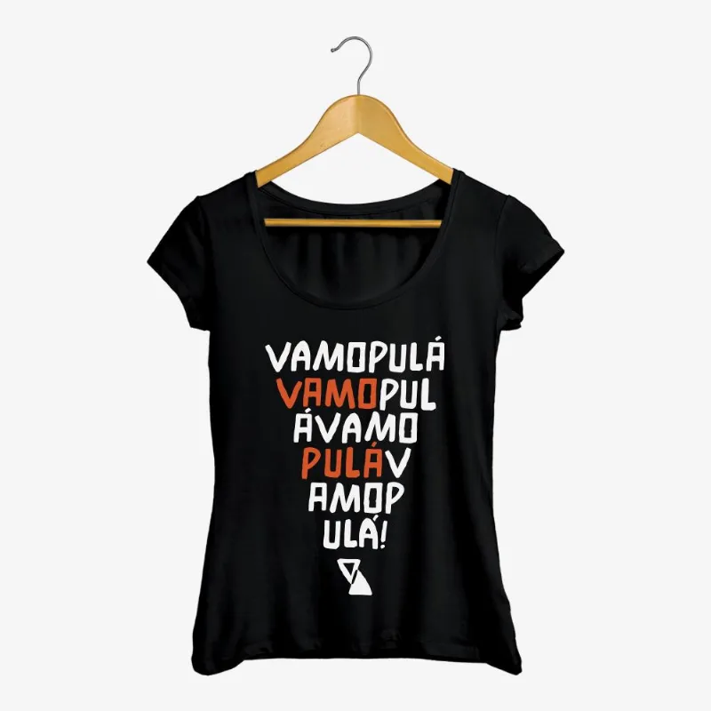 Camiseta Feminina Sandy e Junior Vamo Pulá M | Feminina | Preta
