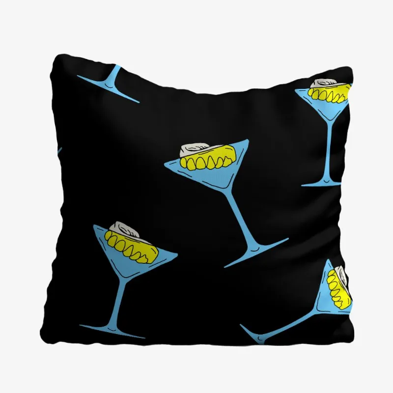 Almofada Charlie Brown Jr Bocas Ordinárias 45x45cm | Veludo | Preta