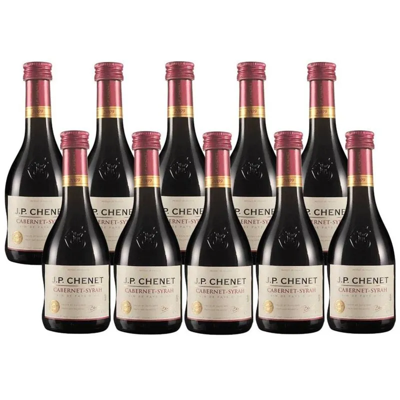 Kit 10 Unidades Mini Vinho JP Chenet Cabernet-syrah 187ml