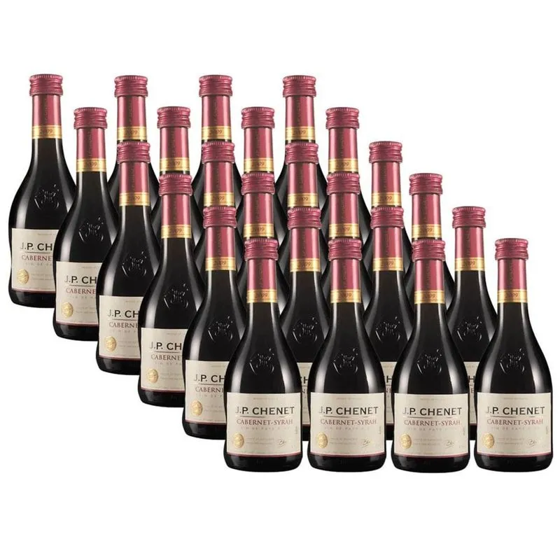 Kit 24 Unidades Mini Vinho JP Chenet Cabernet-syrah 187ml