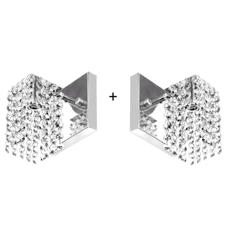 2 X Arandelas De Cristal Legitimo Clearcast A Mais Linda