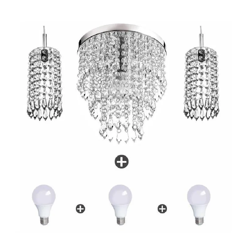 Kit 2 Pendentes Clearcrillic + Marrycrilic Com Lâmpadas 6000k (branco Frio)