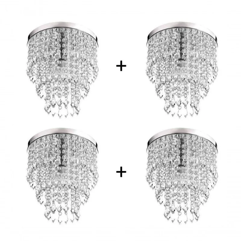 Kit 4 Lustres de Cristal Acrilico Manucrillic Maravilhoso!