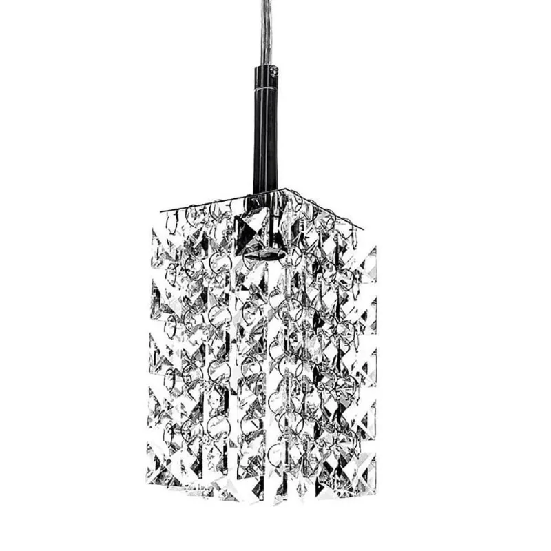 Lustres Pendente Quadrado Clearwall de Cristal Legitimo