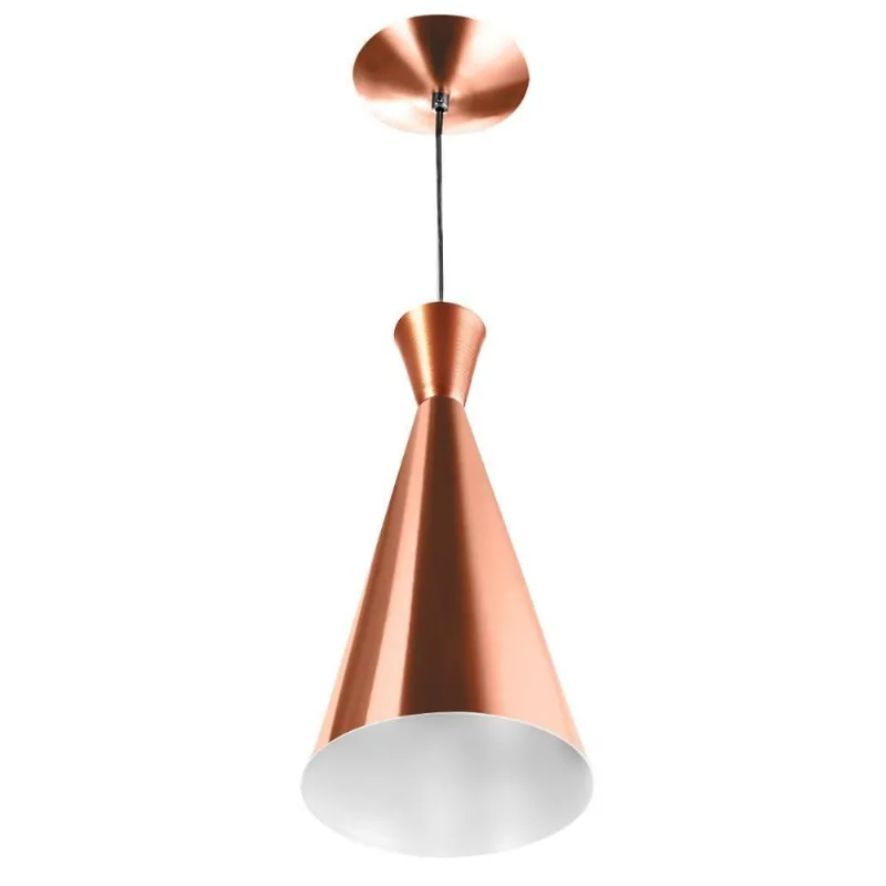 Luminária Pendente Funil Aluminio Tom Dixon New Cobre