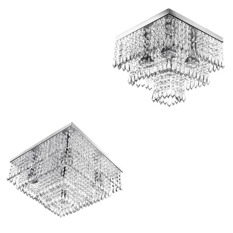 Kit 2 Lustres Cristal Acrilico Sweet 30x30 + Dream 40x40