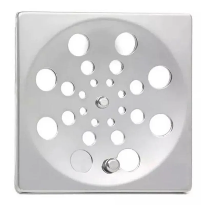Tampa Ralo Grelha Quadrado 15X15Cm Inox Função Abre/ Fecha