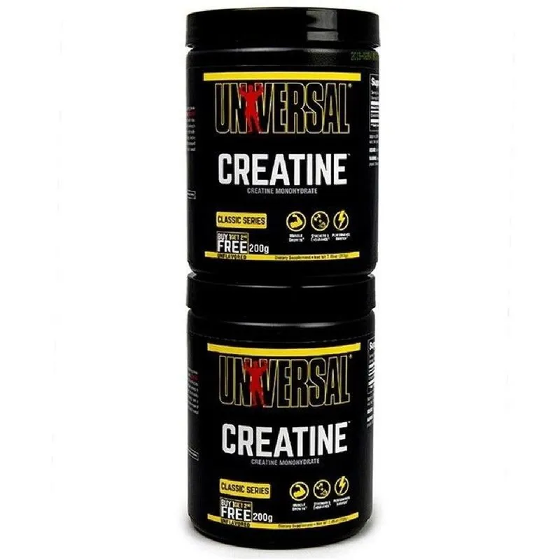 2x Creatina 200g Importada Rótulo Novo 400g Força Universal