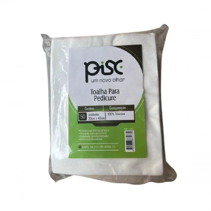 Toalha Descartavel Pedicure Pisc 30cm X 40cm Viscose 50 Unid