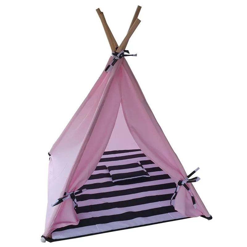 Caminha Cabana Pet Toca Oca Tenda Cama Cachorro Gato Rosa G