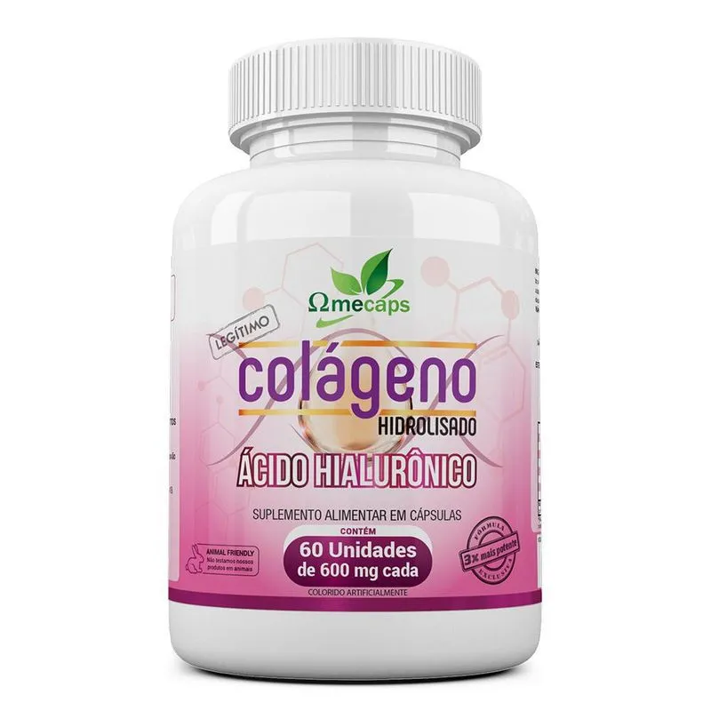 Colágeno Hidrolisado + Ácido Hialurônico (60 Cápsulas)