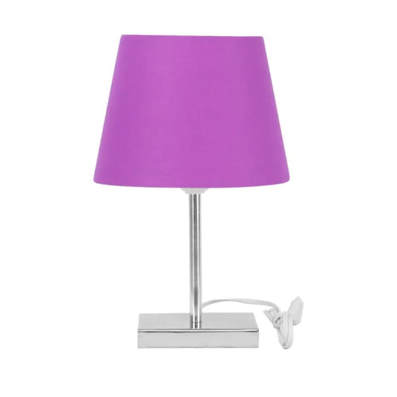 Abajur Eros Touch Dome Roxo com Base Quadrada Magnifico