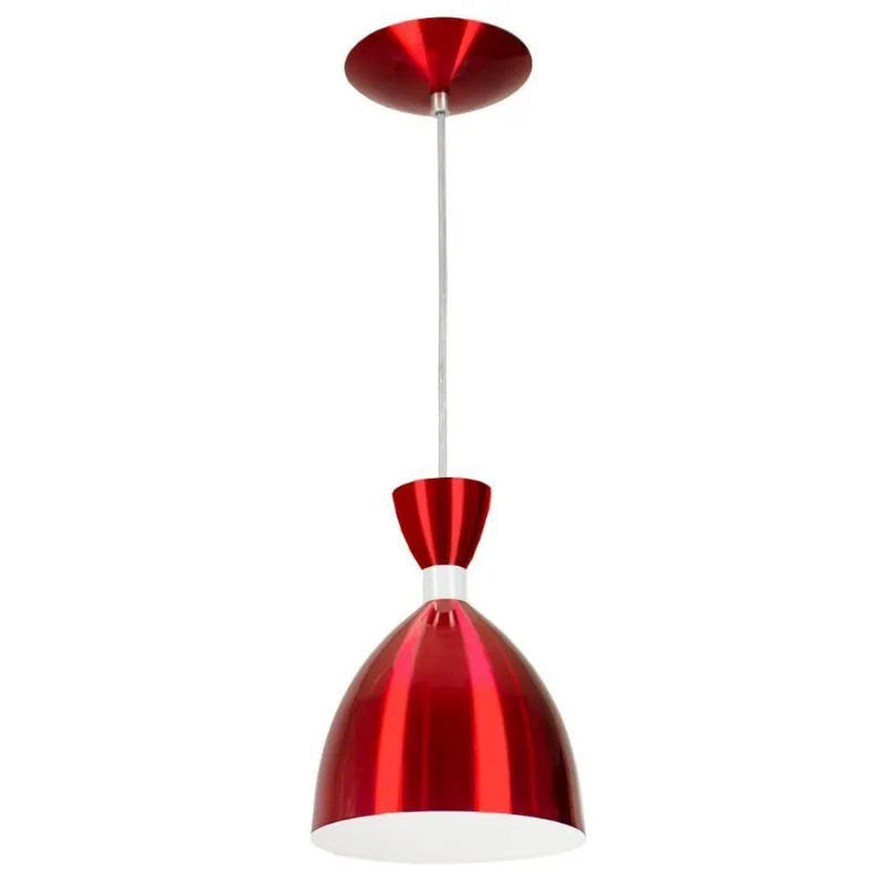 Lustre Pendente Califórnia de Alumínio Cereja